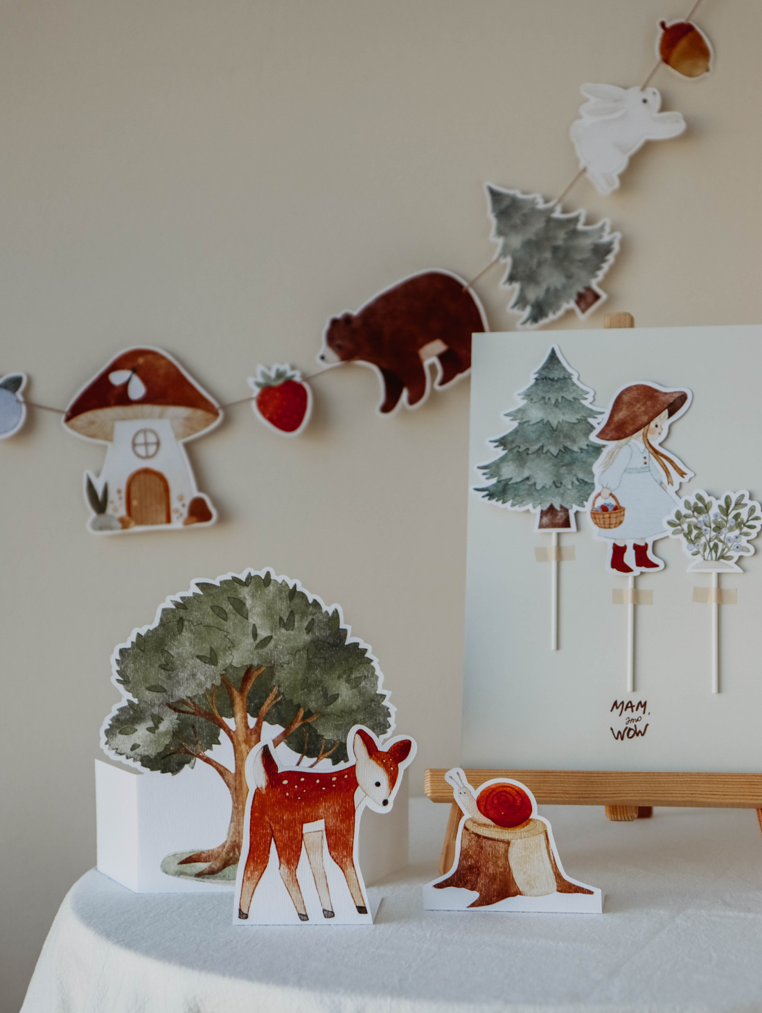 Бумажные фигурки «Лесная сказка» Олененок и улитка - фотография товара