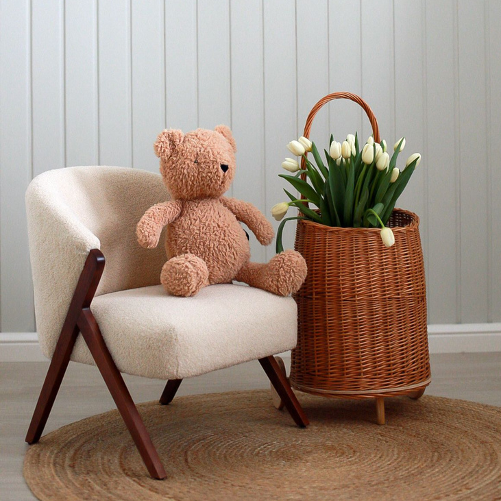 Детское кресло букле Zara kids бежевое