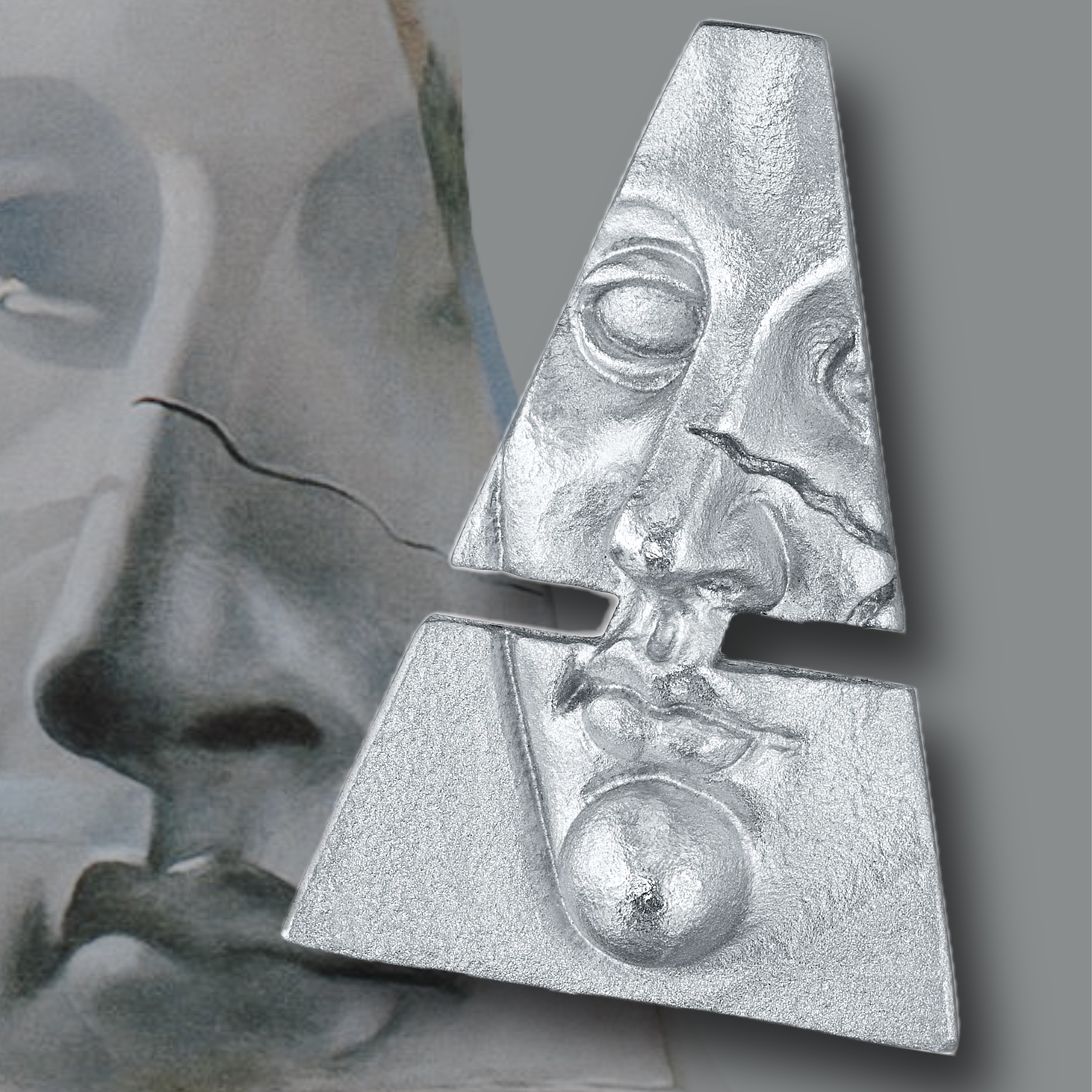 Серебряная пусета DALI’S SHADOW - фотография товара