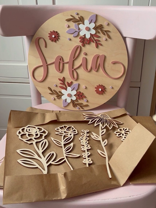 Настенный декор «цветы»