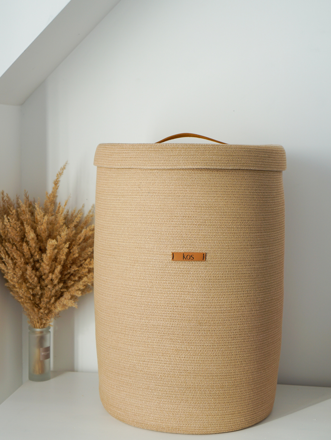Корзина для белья, игрушек, крупных вещей. Коs, джутовая - фотография товара