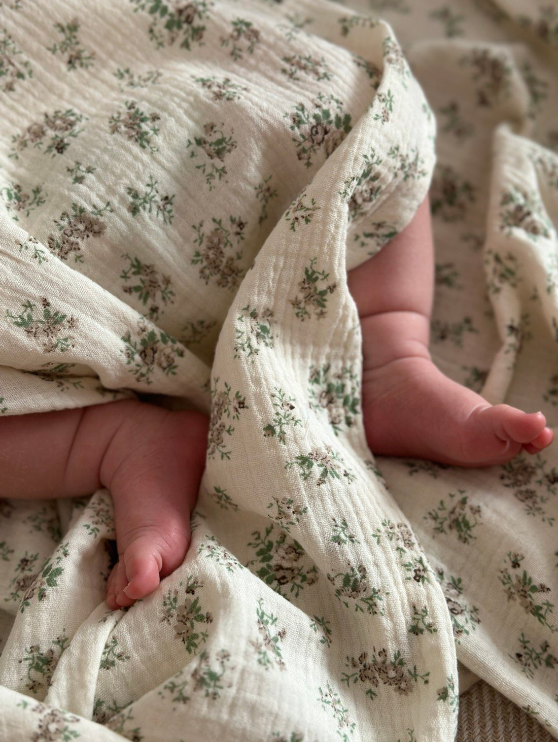 Муслиновая пеленка с принтом - фотография товара