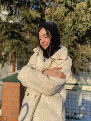 Капор из пуха норки