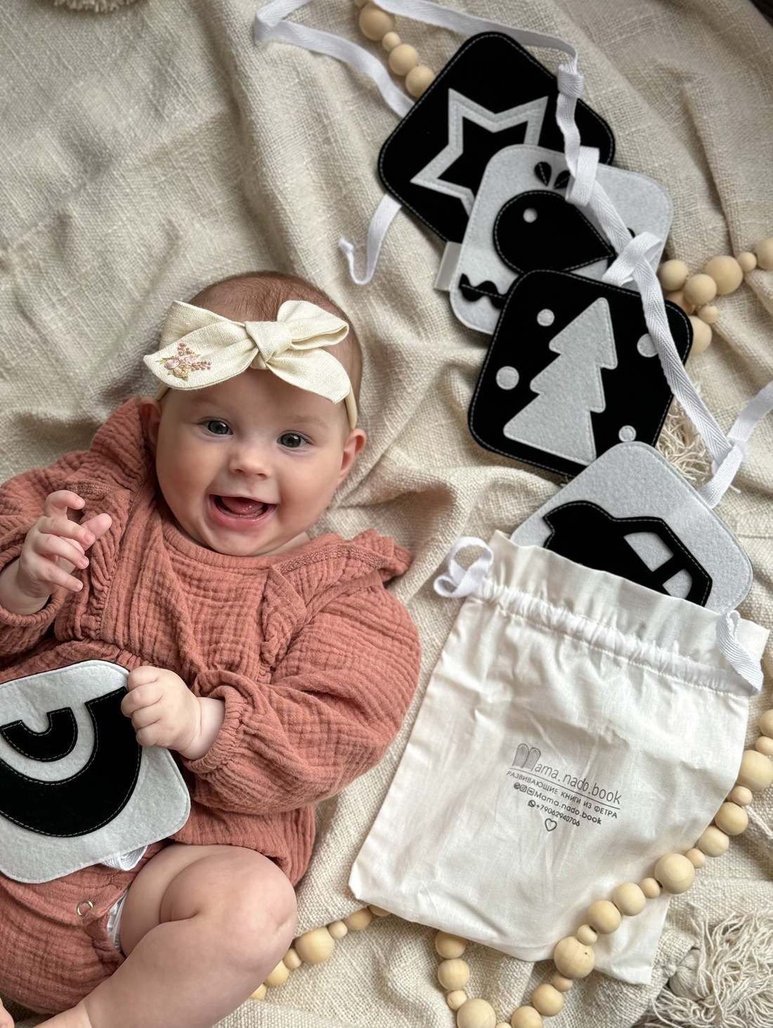 Черно-белые карточки для малышей - фотография товара