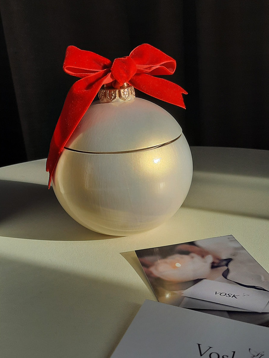 Свеча "Шар" с ароматом штрудель со специями