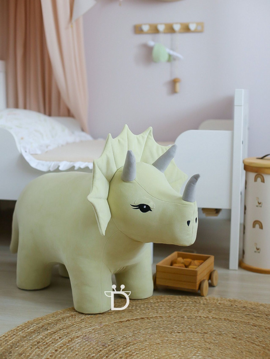 Детский пуфик-игрушка динозавр Трицератопс