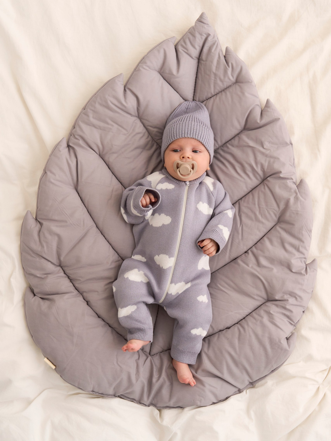 Комбинезон "Облака" с шапочкой, лаванда - фотография товара