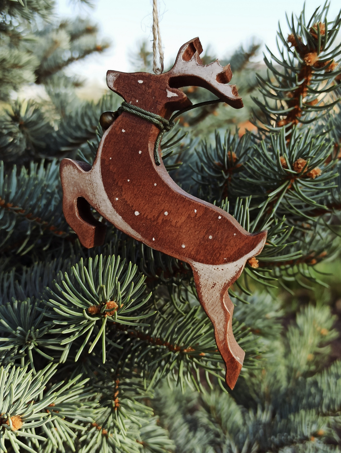 Елочная игрушка "Лесной олень" - фотография товара