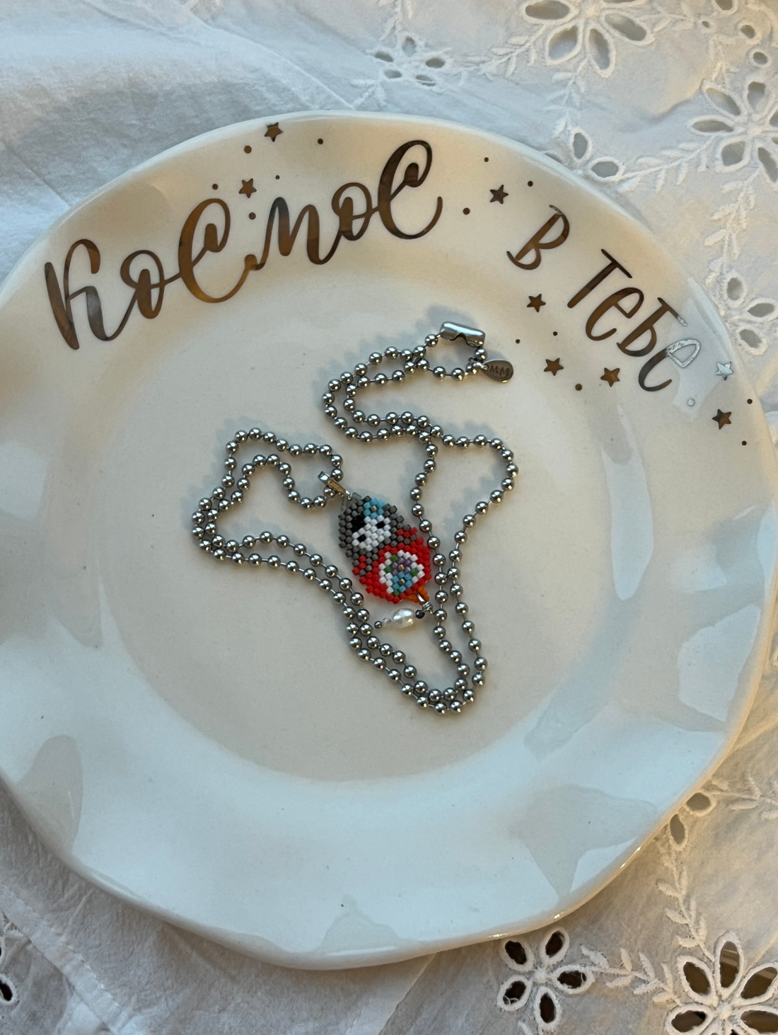 Колье с подвеской «Матрешка» - фотография товара