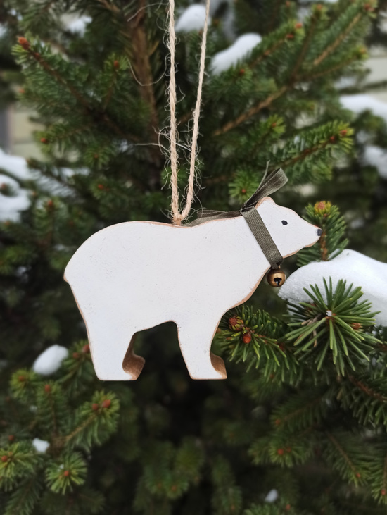 Елочная игрушка "Мишка большой".