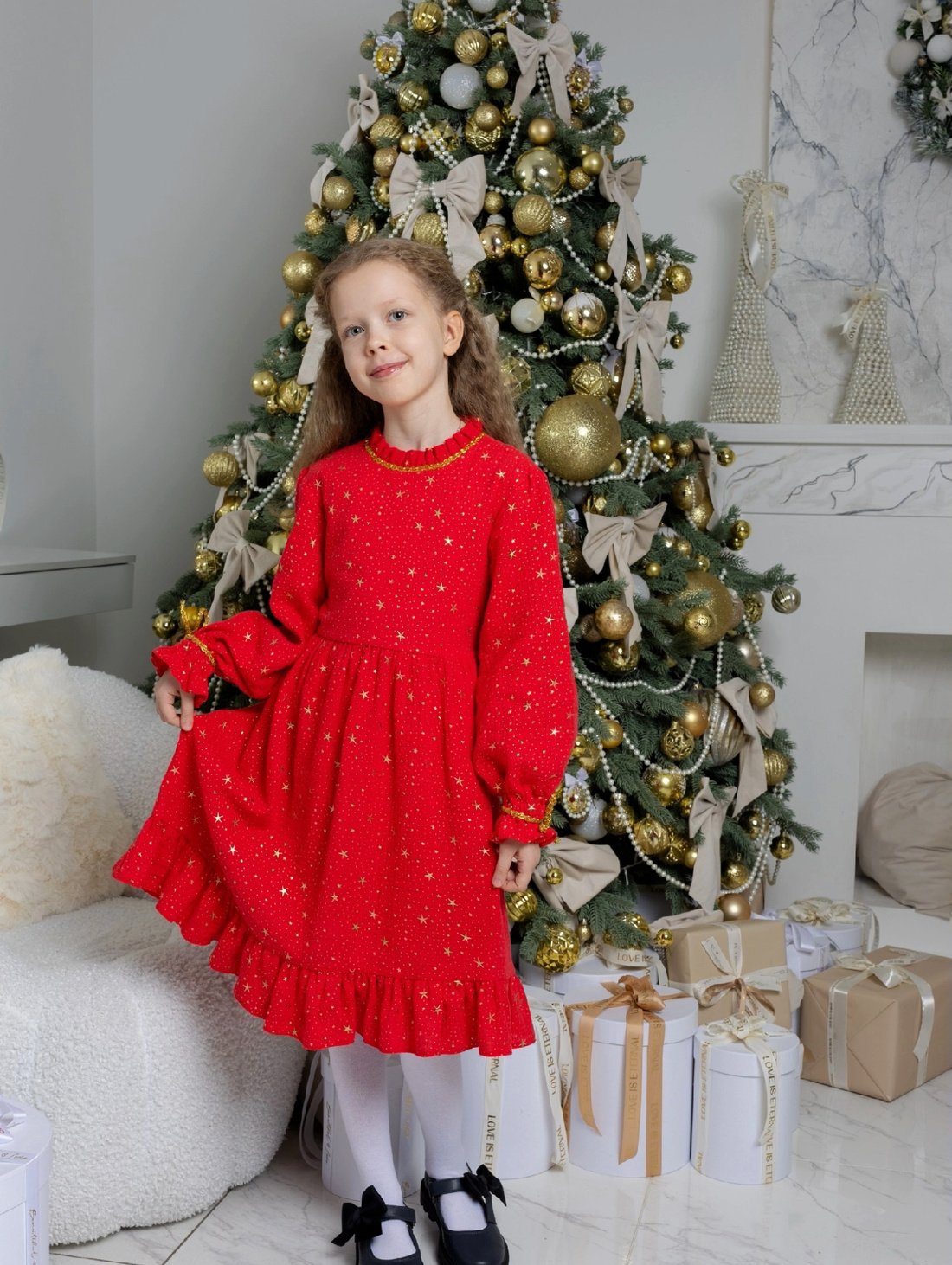 Платье для девочки «Звездопад» - фотография товара