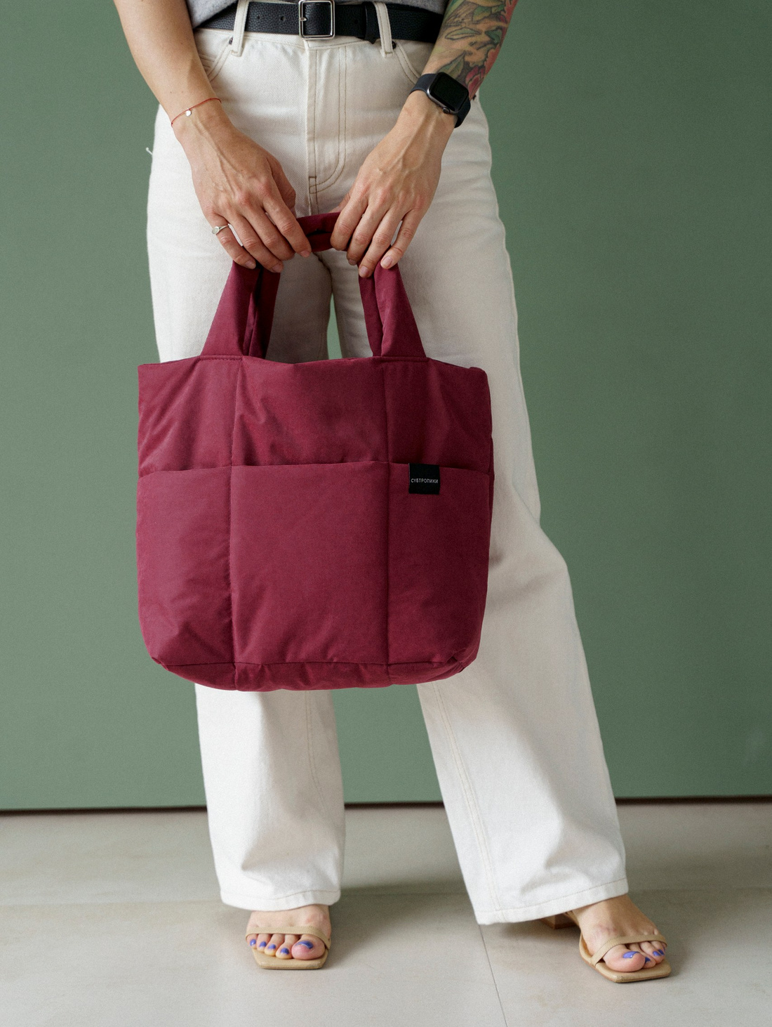 Дутая сумка LOKKI, сливовый - фотография товара