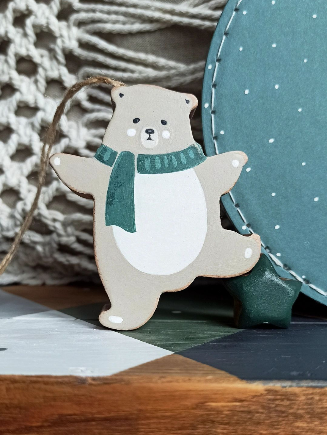 Елочная игрушка "Мишка Барни" - фотография товара