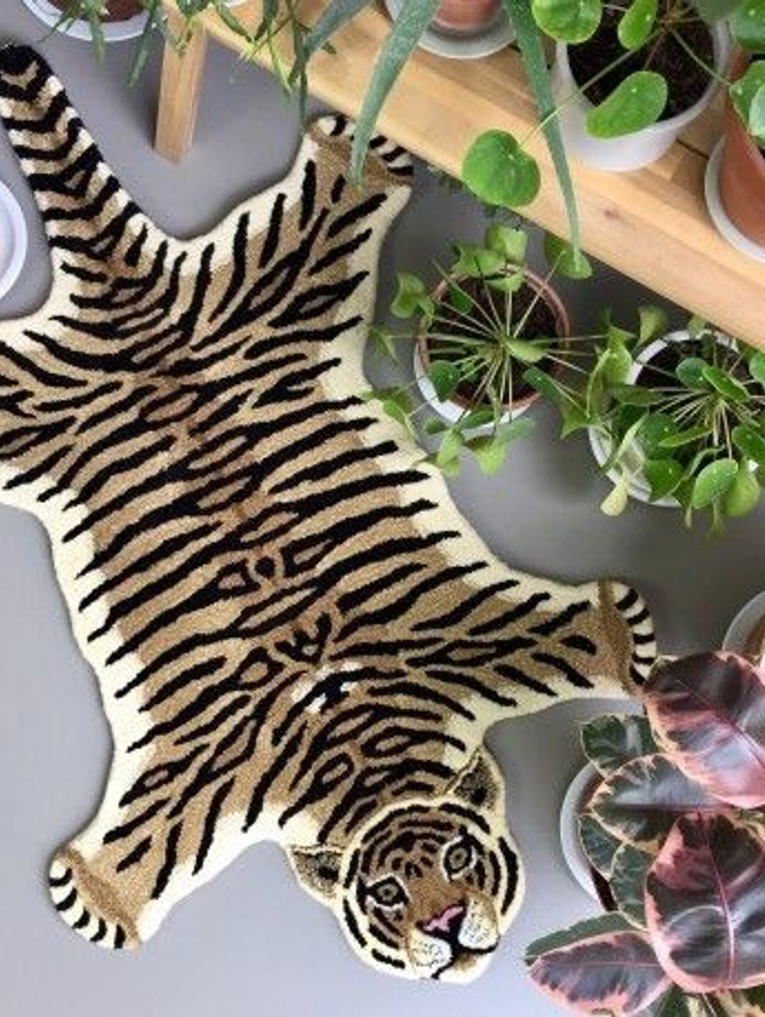 Тафтинговый ковёр "Шкура Не убитого тигра" коричневый - фотография товара