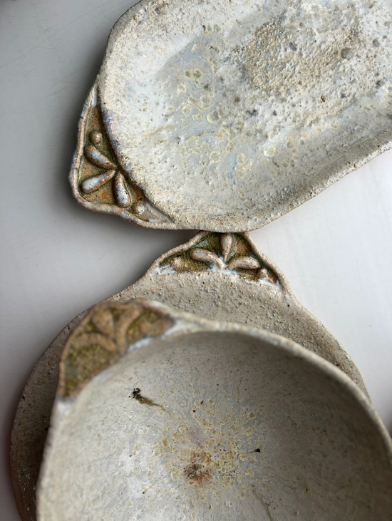 Салатник со стеклянными ручками