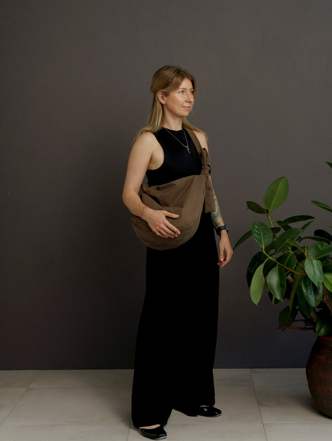 Сумка "Луна" LOKKI, древесный - фотография товара