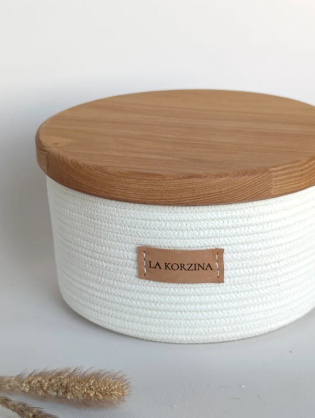 Корзина с деревянной крышкой "Wood collection"