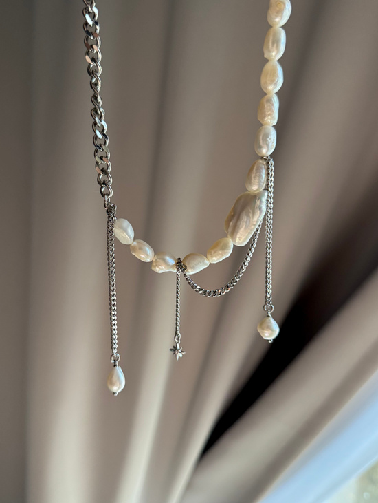 Колье из барочного жемчуга