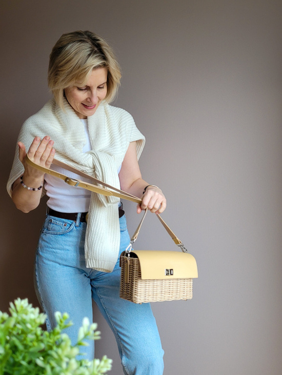 Сумка плетеная кросс-боди "Келли"