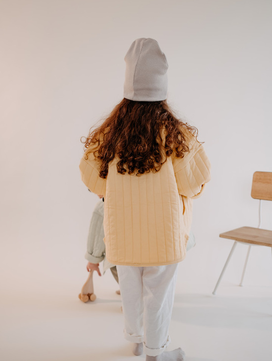 Легкая стеганая куртка (абрикос)