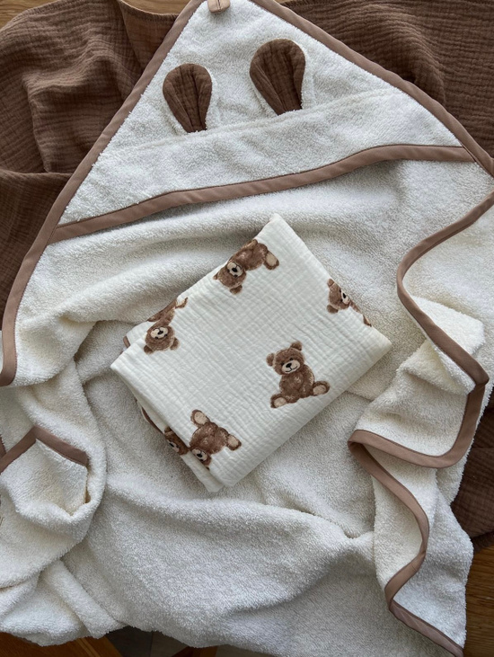 Муслиновая непромокаемая пеленка (многоразовая пеленка) с окантовкой