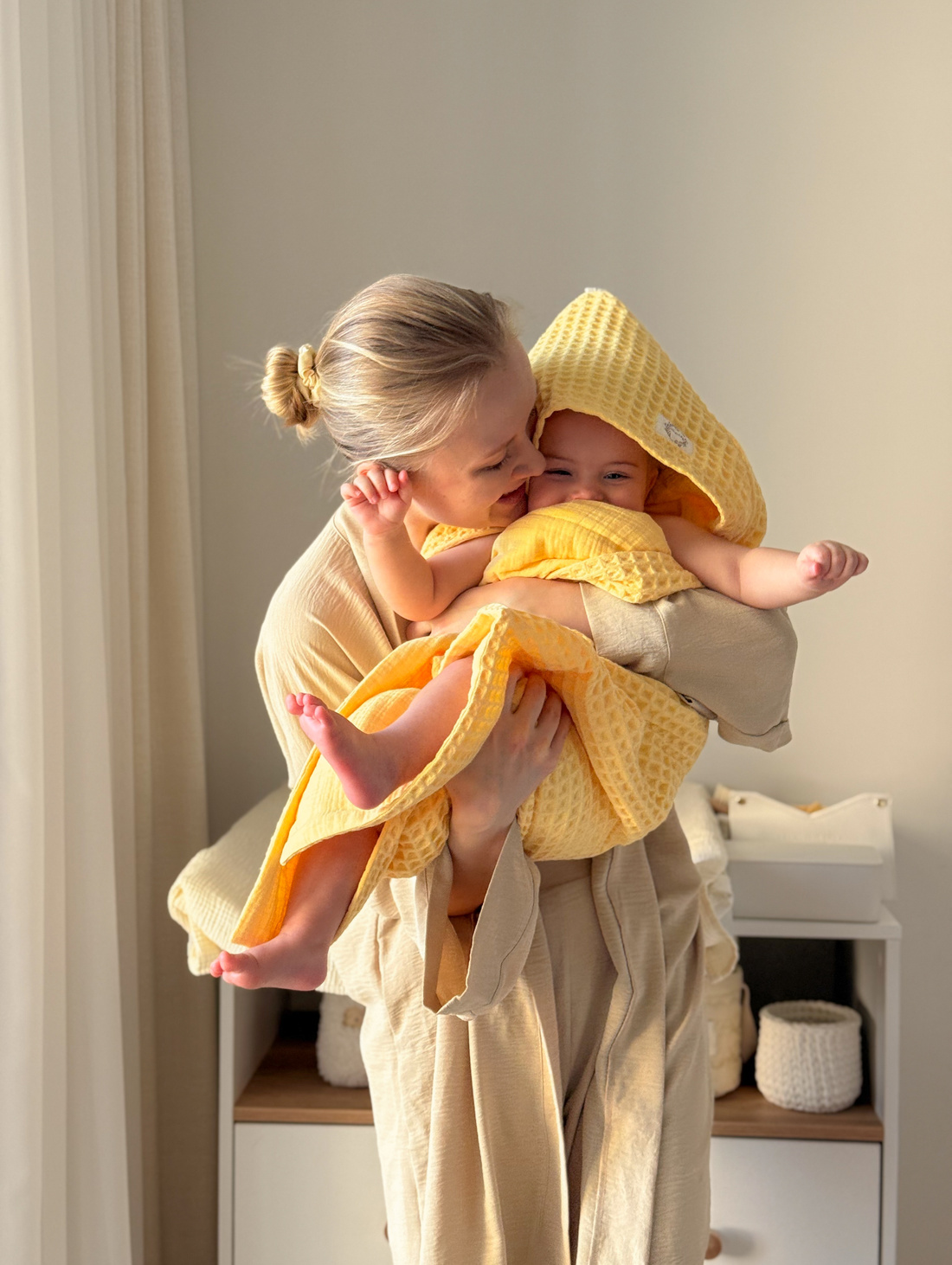 Вафельное полотенце уголок "Butter" - фотография товара