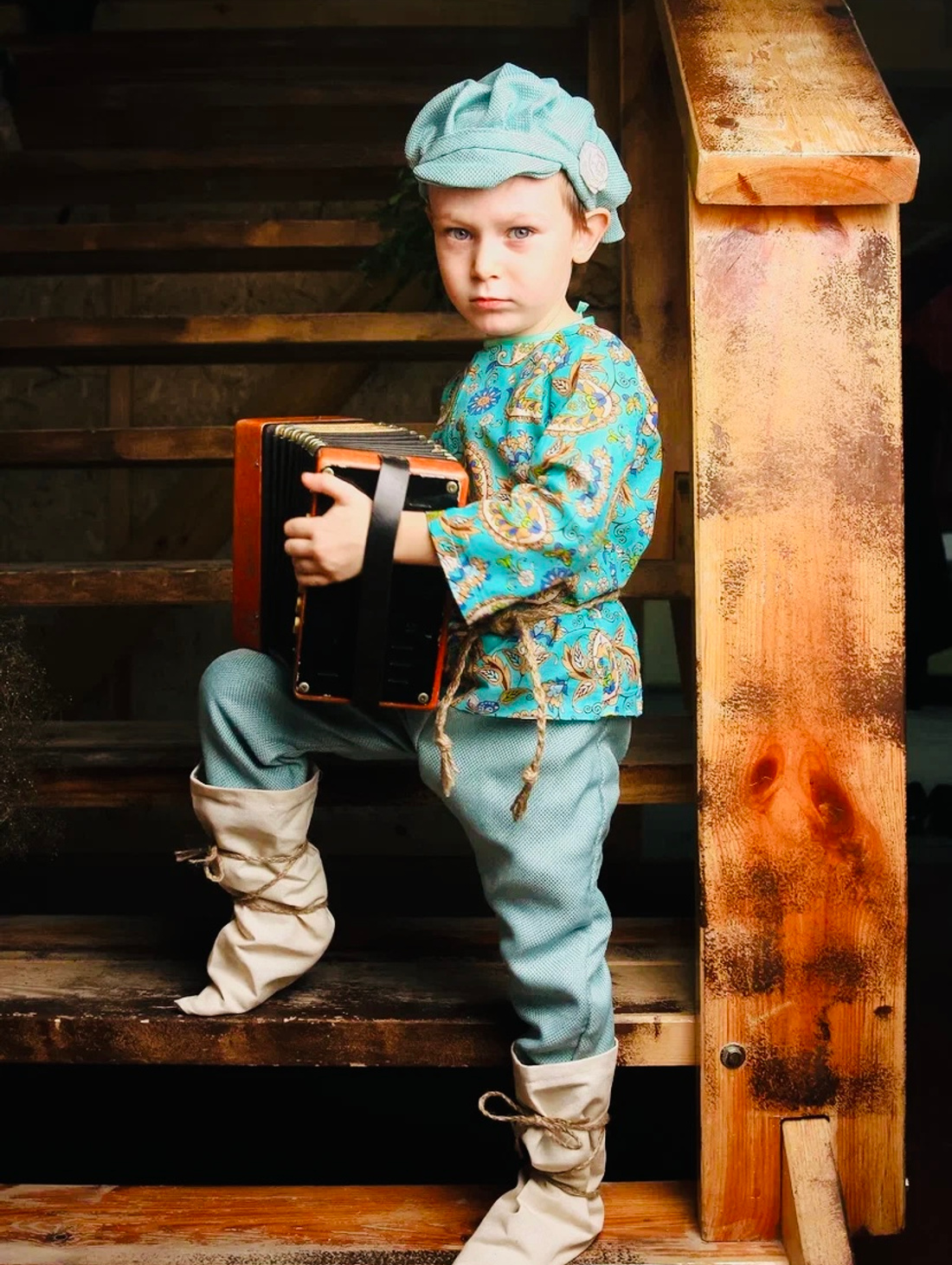 Карнавальный костюм в русско-народном стиле "Ивашка" - фотография товара