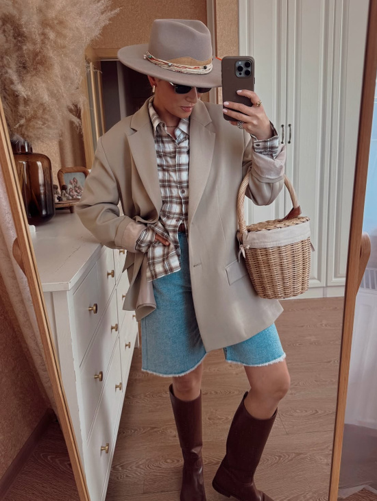 Плетеная сумка корзина в стиле Биркин