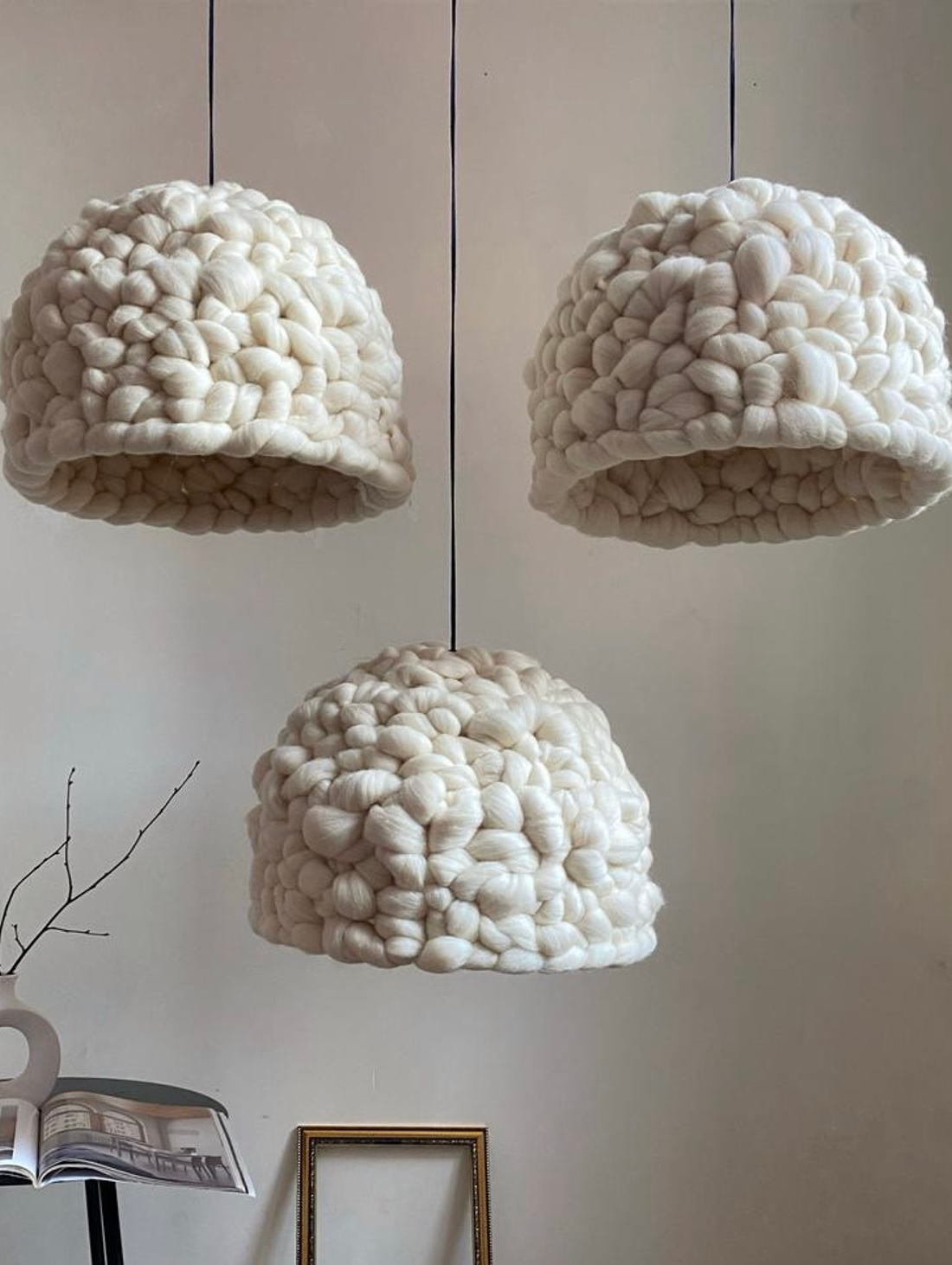 Светильник из шерсти - фотография товара