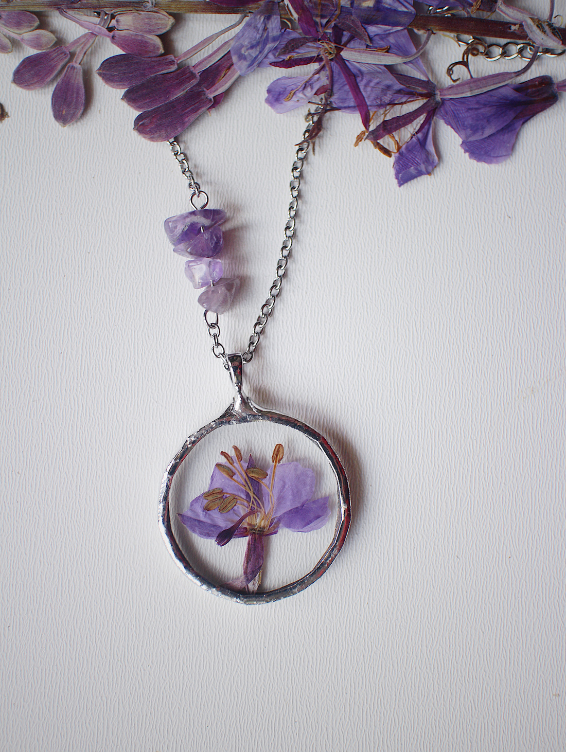 Кулон с Иван-чаем - фотография товара