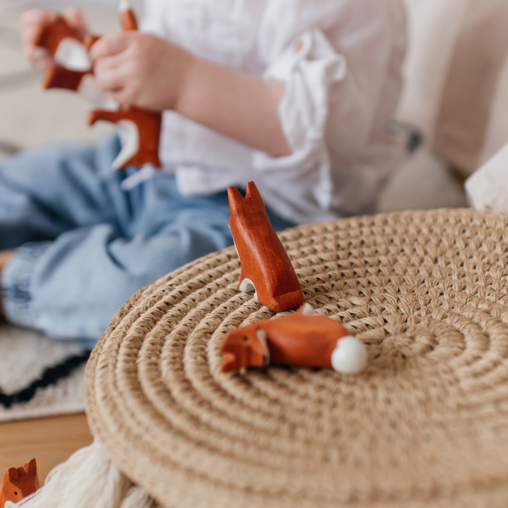 Набор деревянных игрушек Семья лис