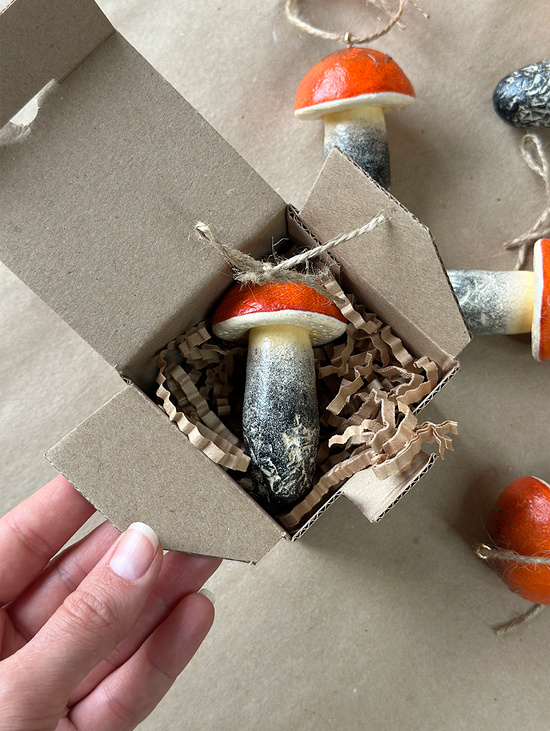 Ёлочная игрушка Гриб подосиновик большой