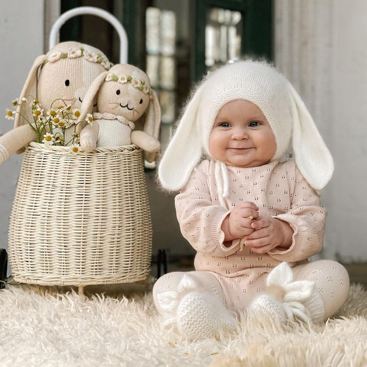 Шапочка для новорожденного и пинетки