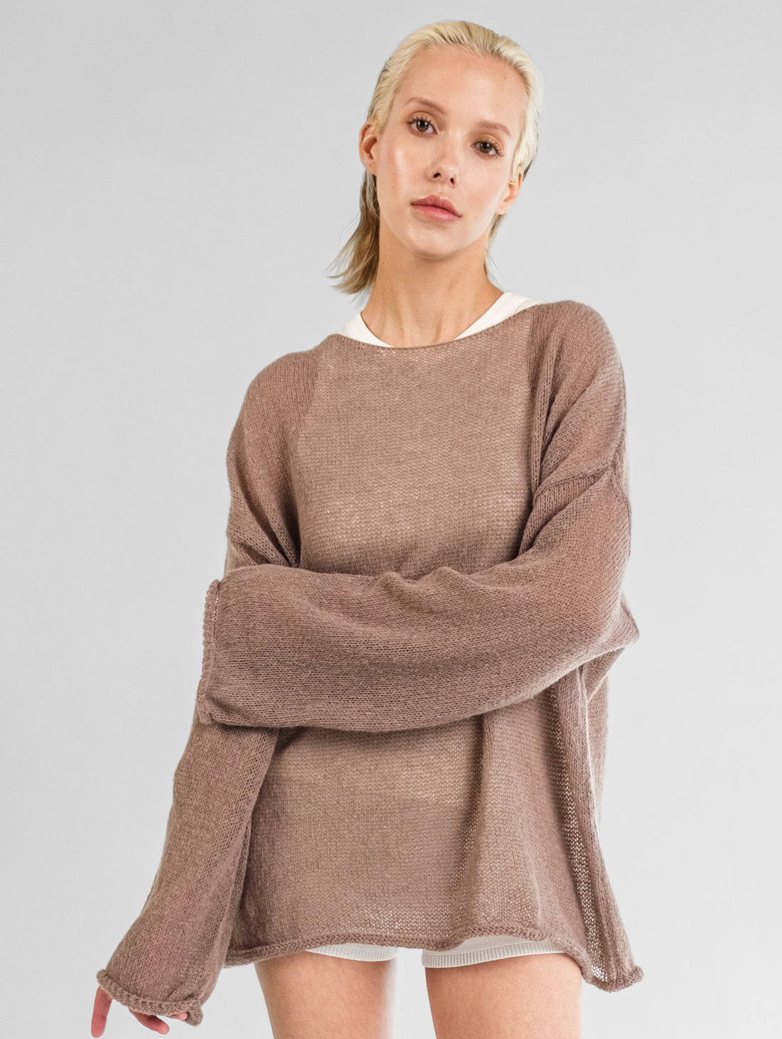 Джемпер "Паутинка" капучино - фотография товара