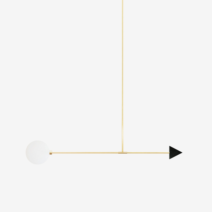 Потолочный светильник Linea trig латунь