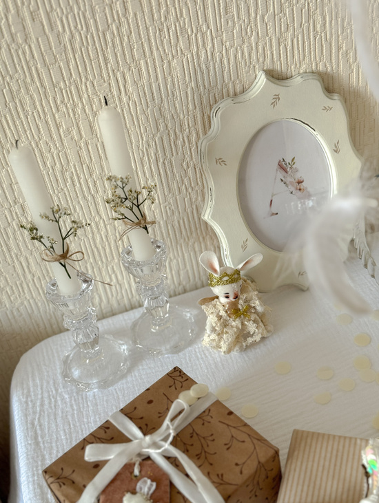 Игрушка "Зайка-Ангел" миниатюра  12 см