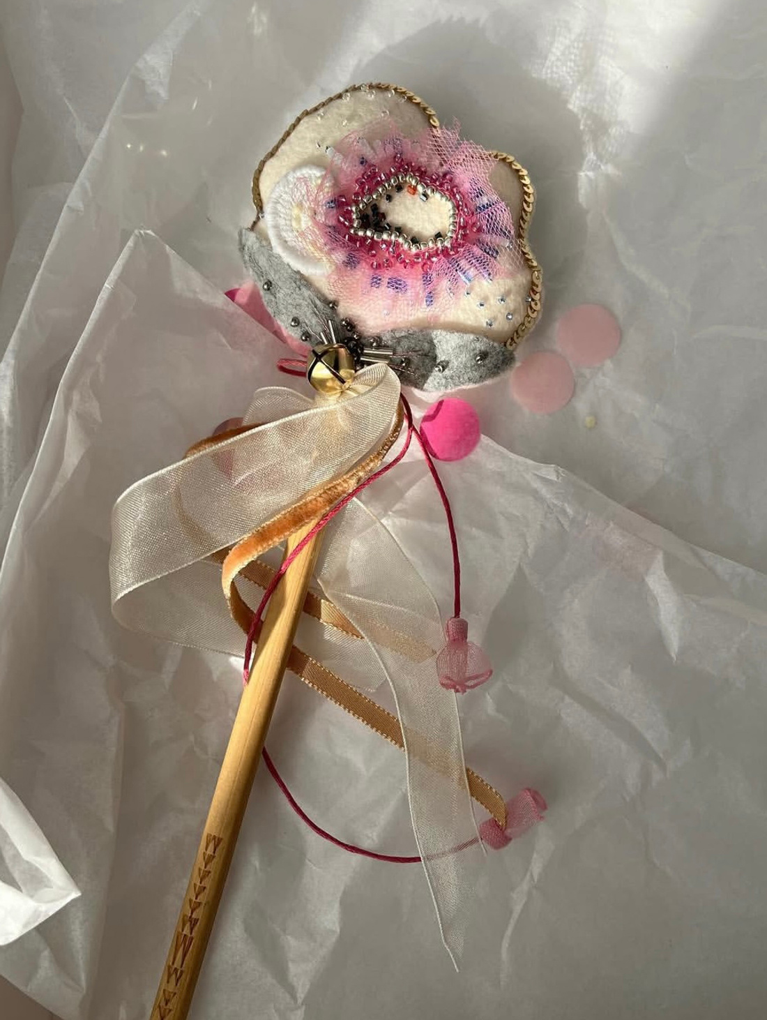 Волшебная палочка "Розовый цветок" - фотография товара