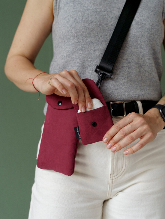 Кейс для AirPods (ключей, мелочей), сливовый