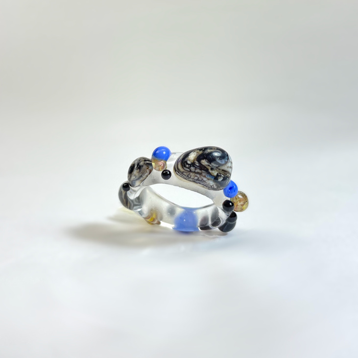 Кольцо стеклянное STKLO Unique Stones