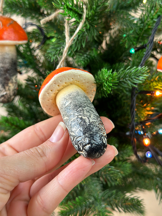 Ёлочная игрушка Гриб подосиновик большой