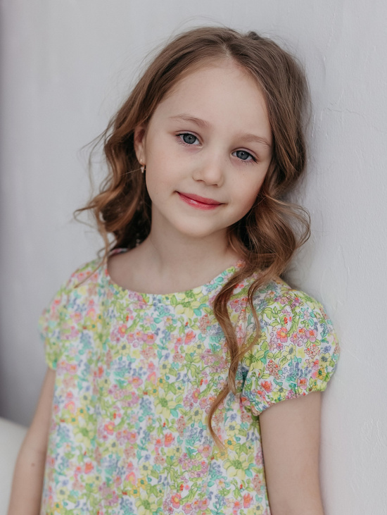 Платье для девочки "Цветочная поляна"