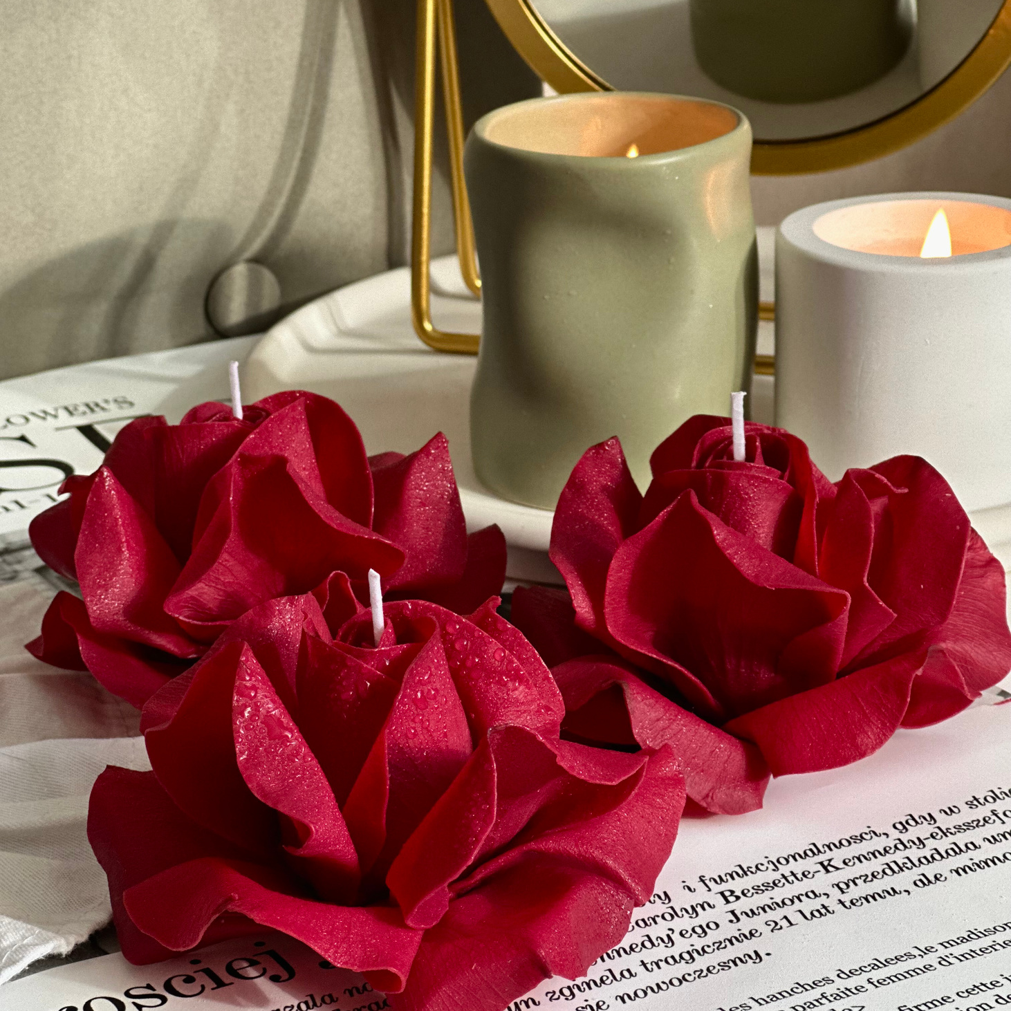 Свеча "Французская роза " - фотография товара