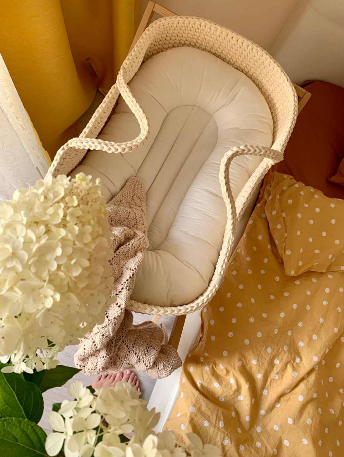 Люлька вязаная «Латте» - фотография товара