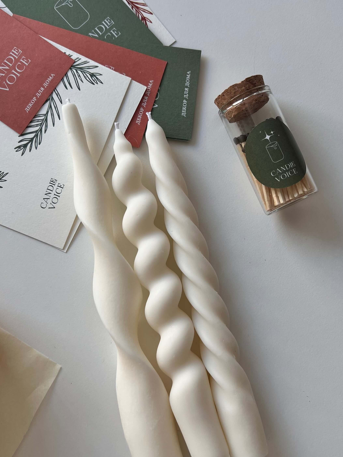 Набор из 3-х свечей «Столбик» - фотография товара