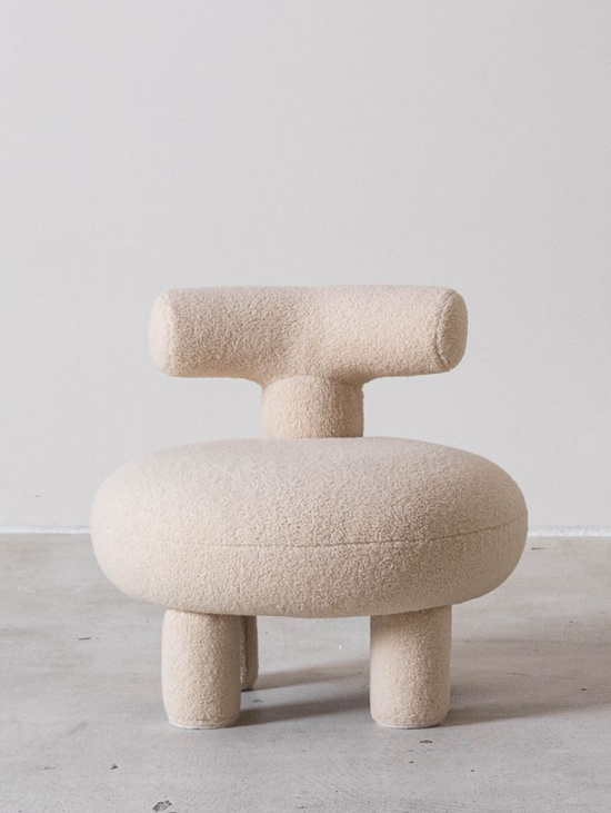 Детское кресло букле Berti бежевый