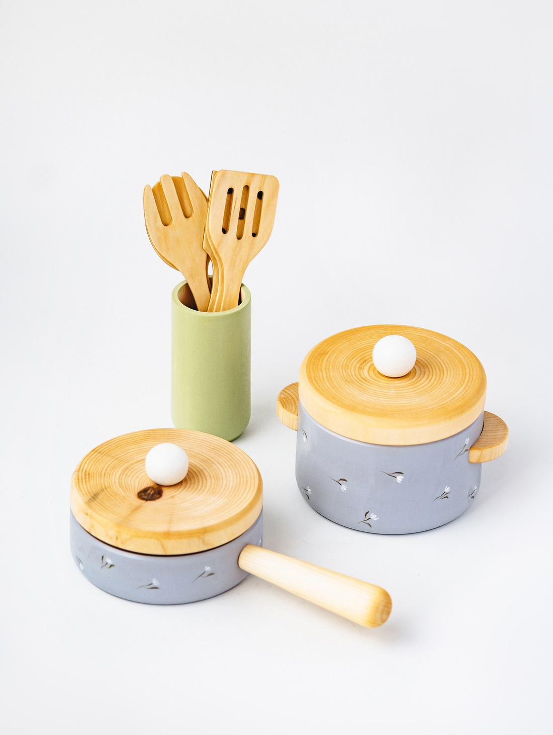 Игровой набор посуды "Сковорода и кастрюля". - фотография товара