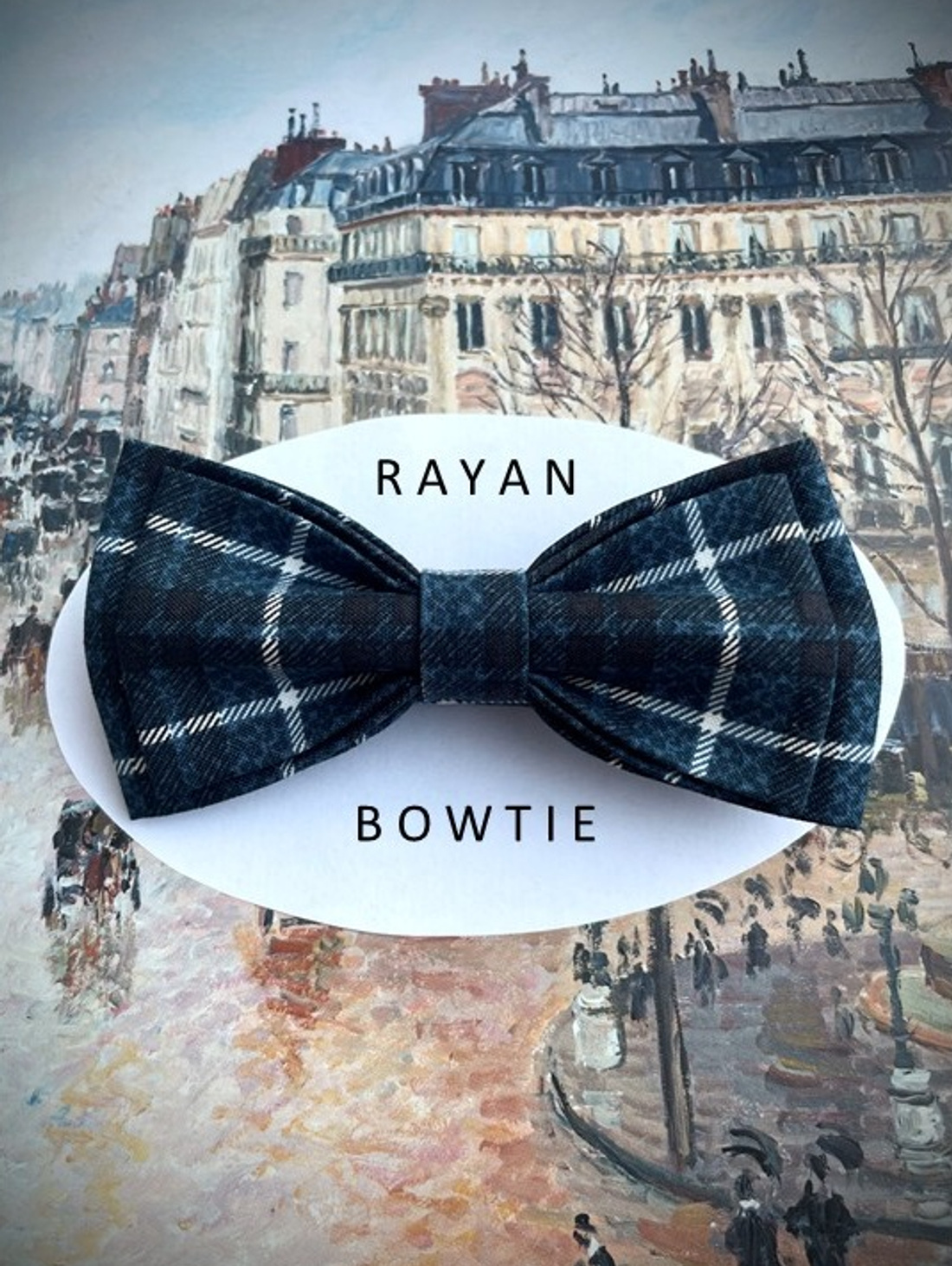 Галстук-бабочка RAYAN "На улочках Парижа" - фотография товара
