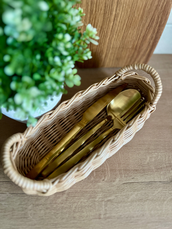 Корзина овальная с ручками маленькая