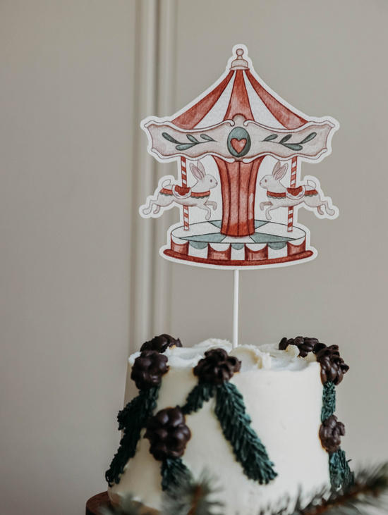 Бумажный топпер «Новогодняя коллекция» Карусель