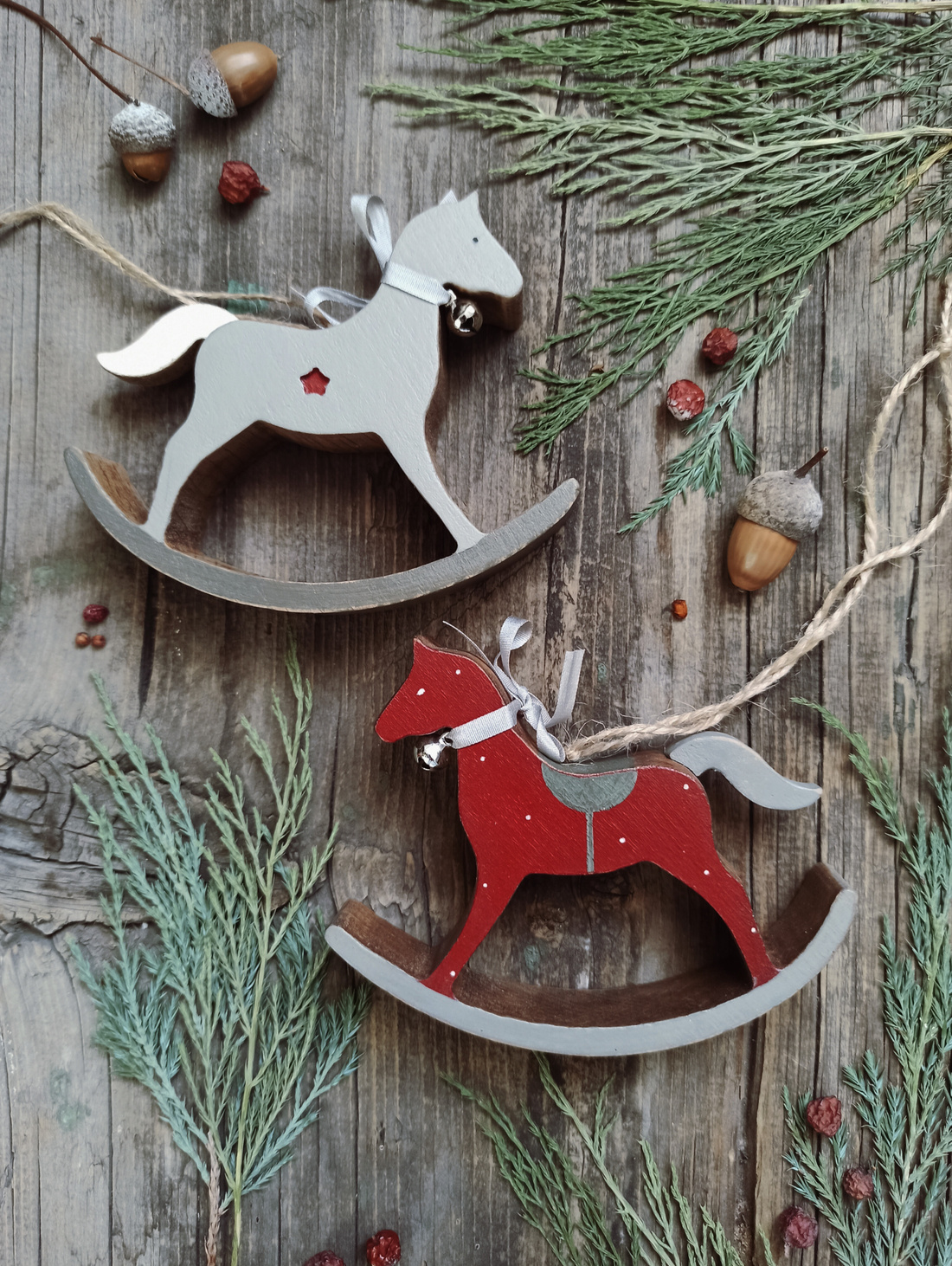 Елочная игрушка "Лошадка Звездочка" большая - фотография товара